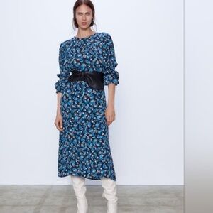 Zara long sleeve floral dress